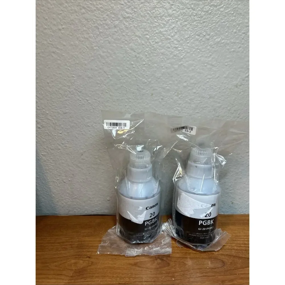 Canon 20 PGBK GI-20 Black Ink - NEW SEALED Lot Of 2